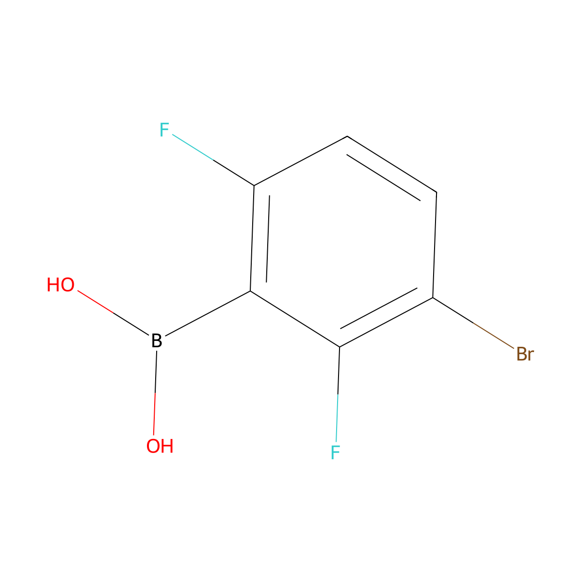 3-Bromo-2,6-difluorophenylboronic acid molecular structure, CAS 352535-84-3