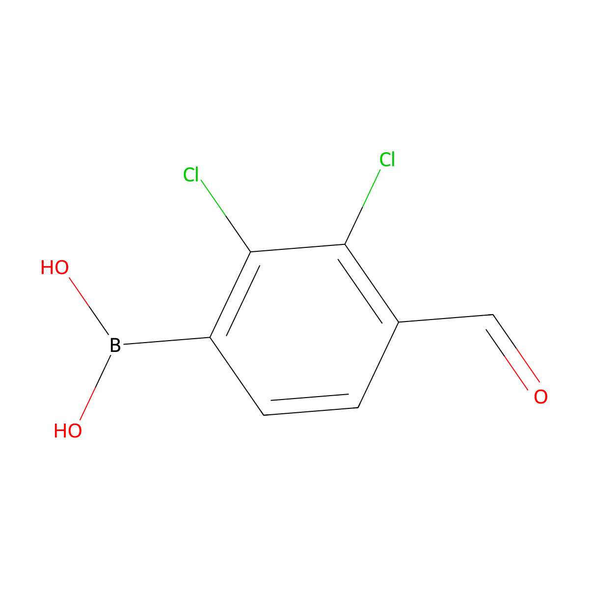 (2,3-Dichloro-4-formylphenyl)boronic acid molecular structure, CAS 352535-89-8