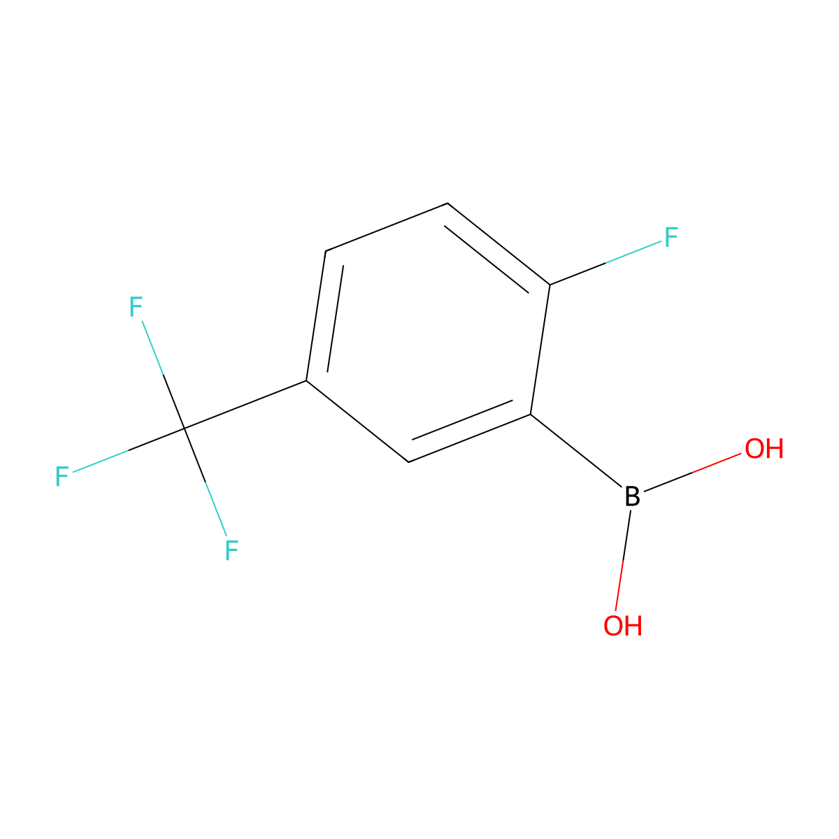 2-Fluoro-5-(trifluoromethyl)phenylboronic acid molecular structure, CAS 352535-96-7