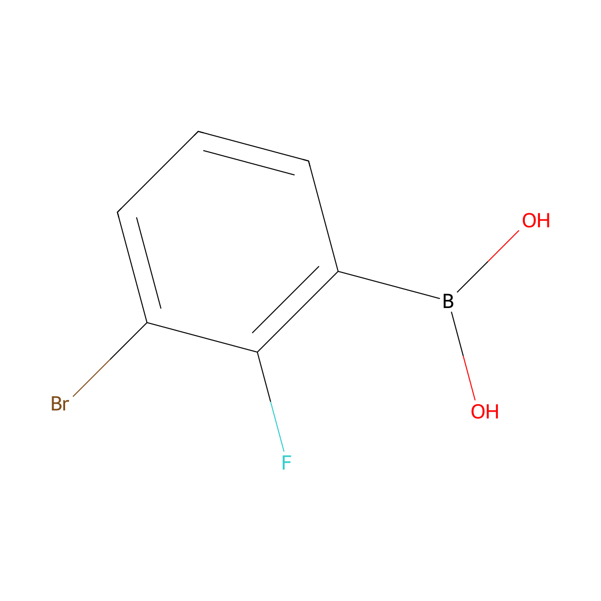 (3-Bromo-2-fluorophenyl)boronic acid molecular structure, CAS 352535-97-8