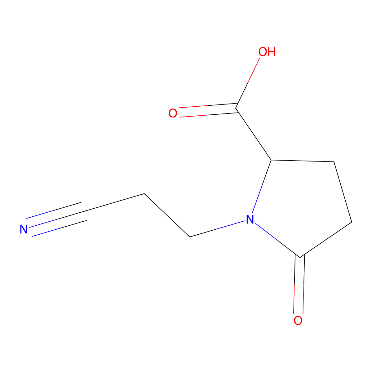 L-Proline, 1-(2-cyanoethyl)-5-oxo- molecular structure, CAS 352538-87-5