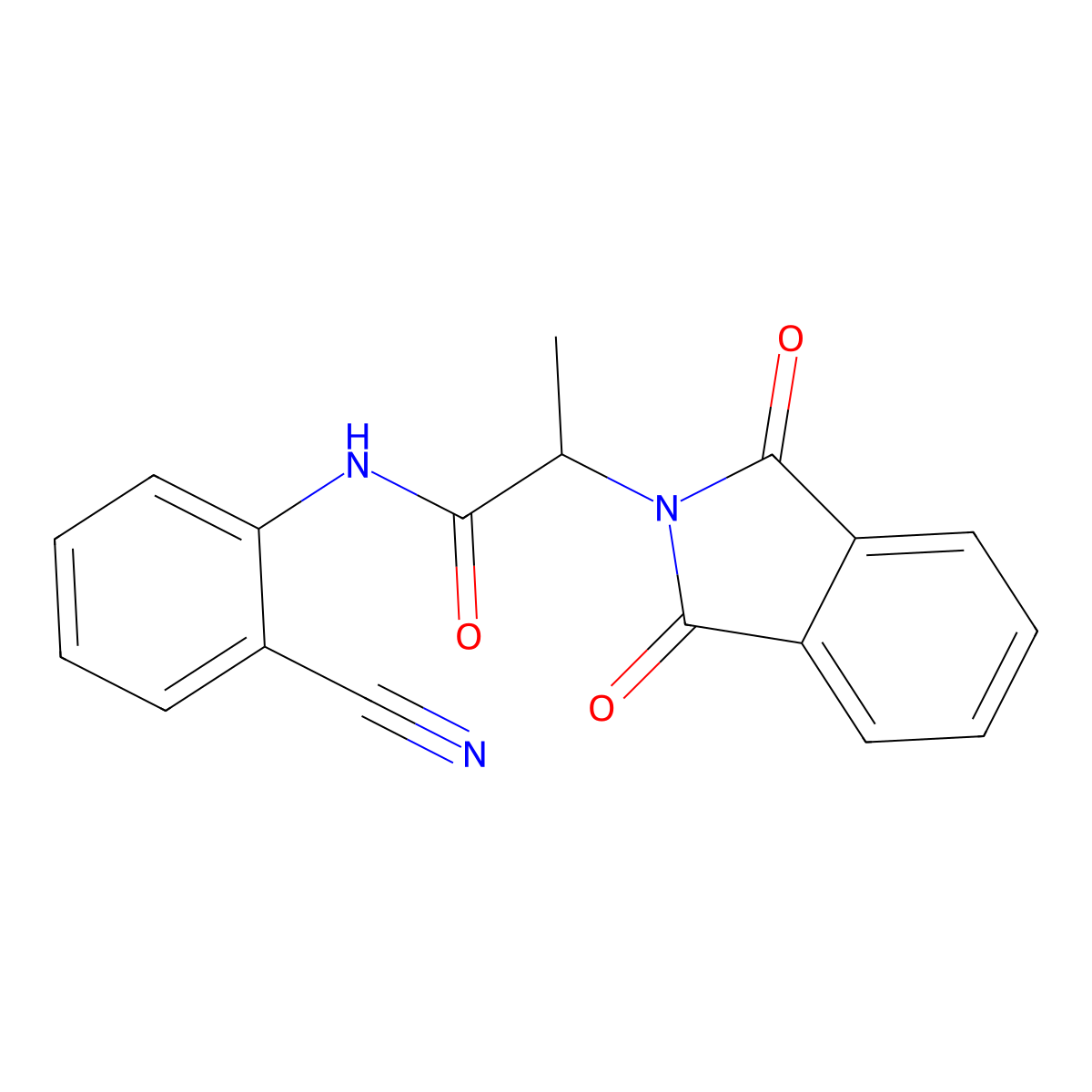 N-(2-cyanophenyl)-2-(1,3-dioxoisoindol-2-yl)propanamide molecular structure, CAS 352540-55-7