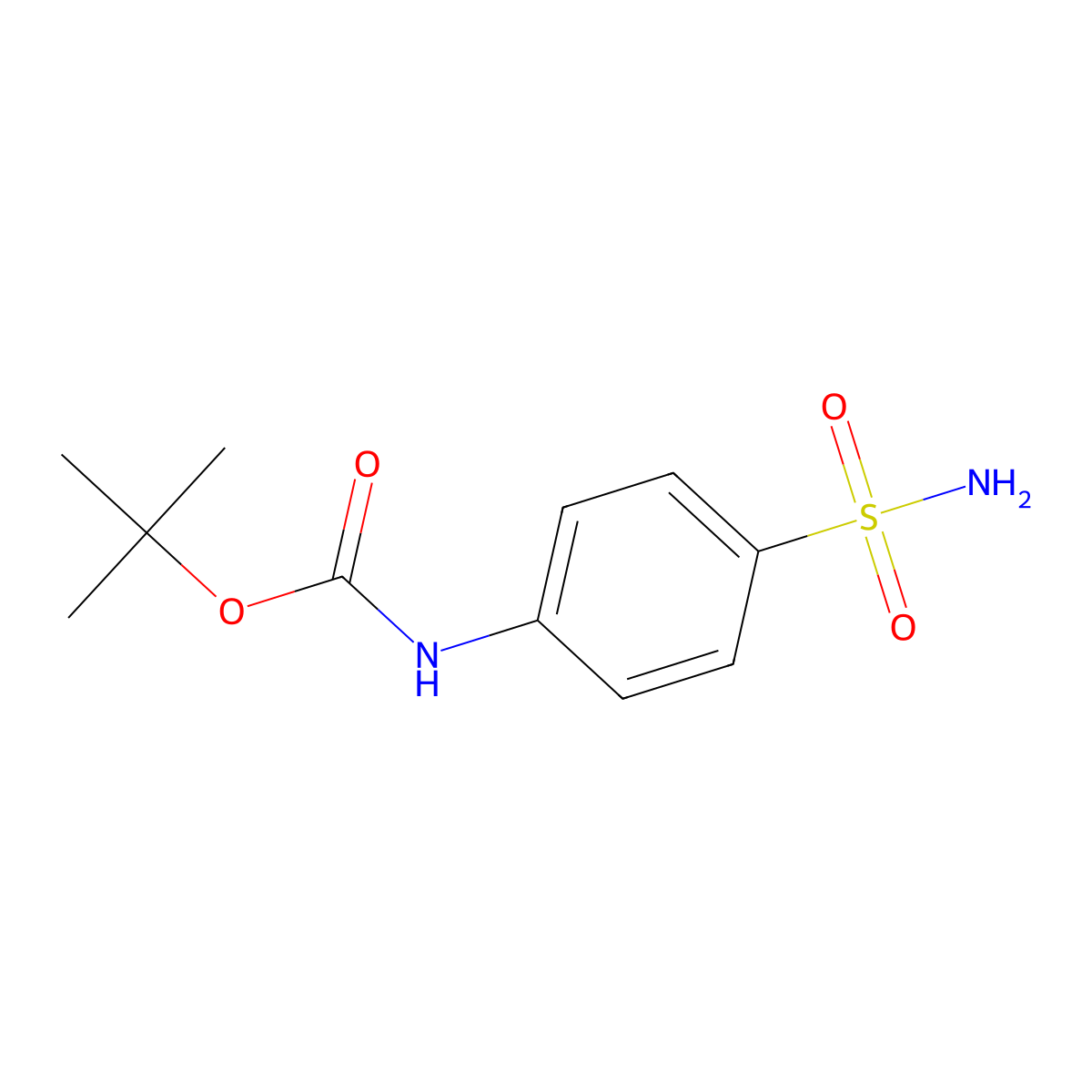 tert-butyl N-(4-sulfamoylphenyl)carbamate molecular structure, CAS 352542-64-4