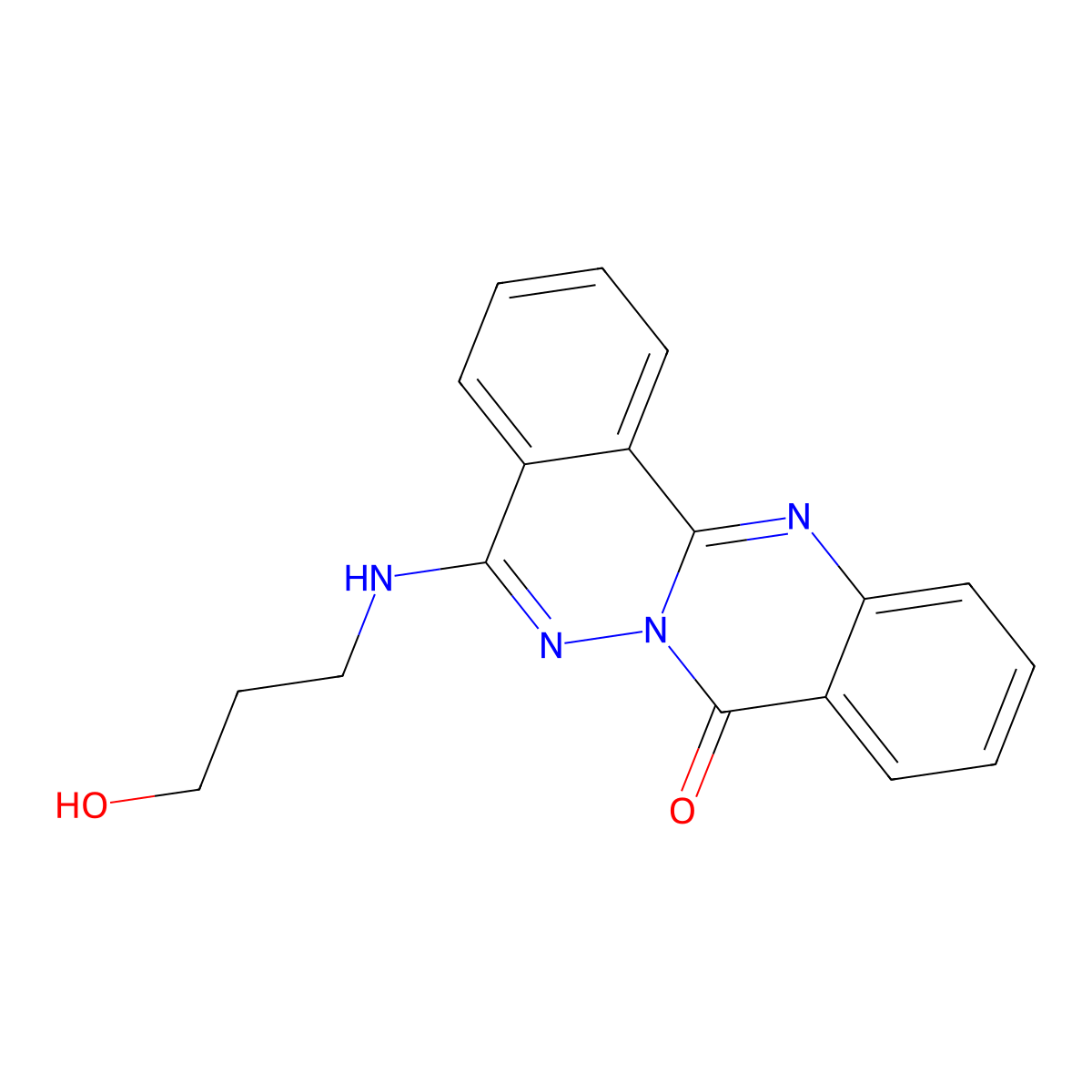 5-(3-Hydroxypropylamino)quinazolino[2,3-a]phthalazin-8-one molecular structure, CAS 352544-57-1