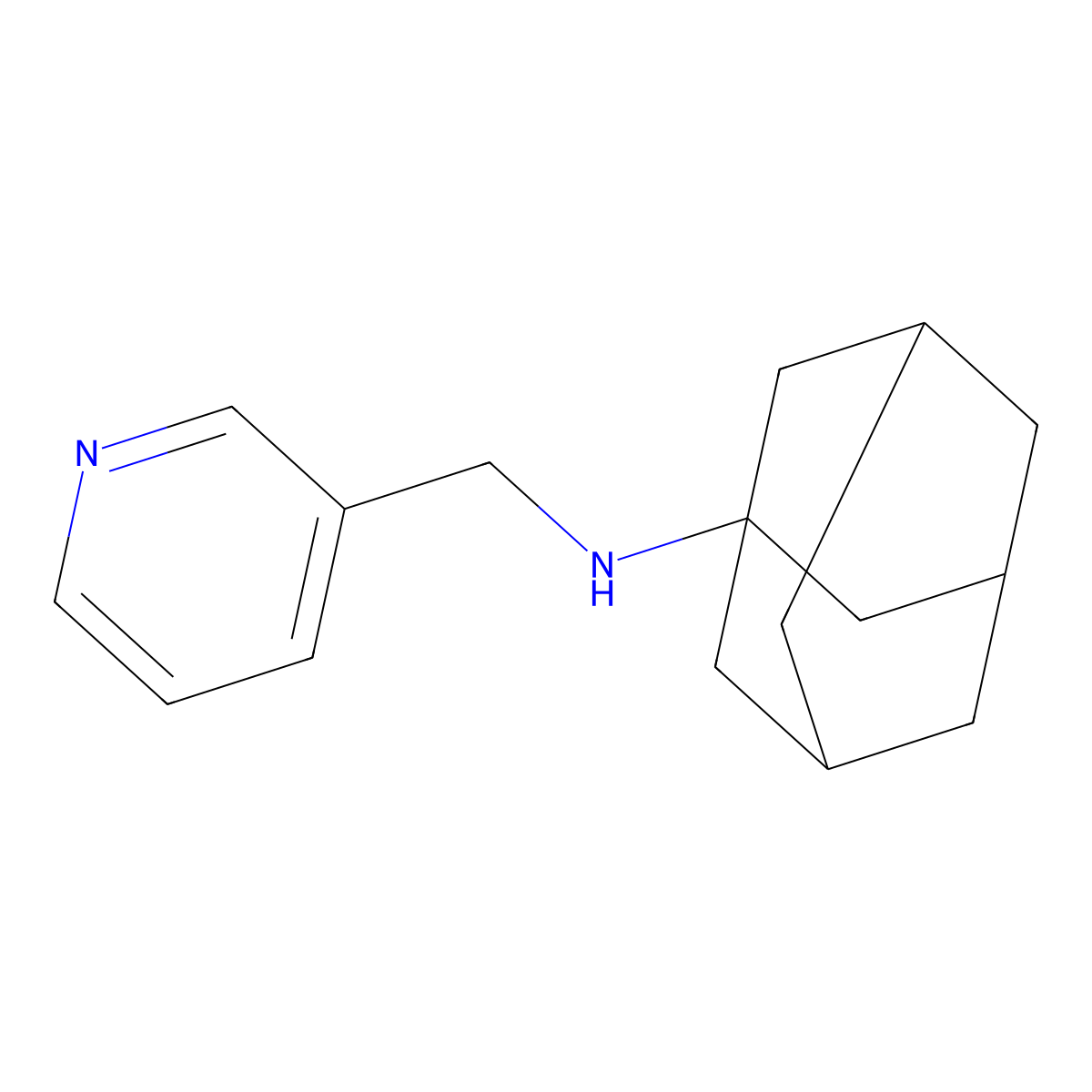 N-(3-pyridinylmethyl)-1-adamantanamine molecular structure, CAS 352544-63-9