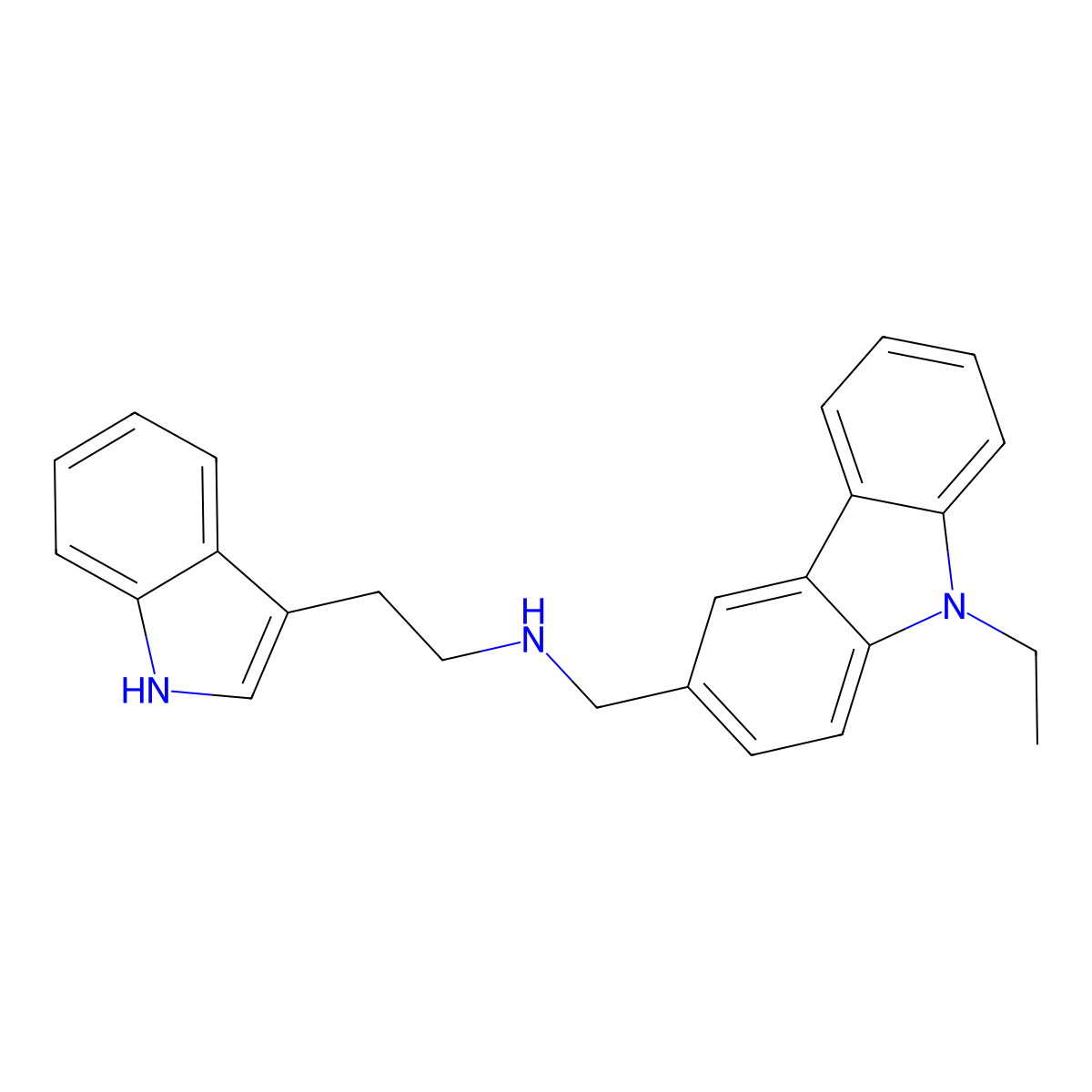 N-[(9-ethyl-9H-carbazol-3-yl)methyl]-2-(1H-indol-3-yl)ethanamine molecular structure, CAS 352544-65-1