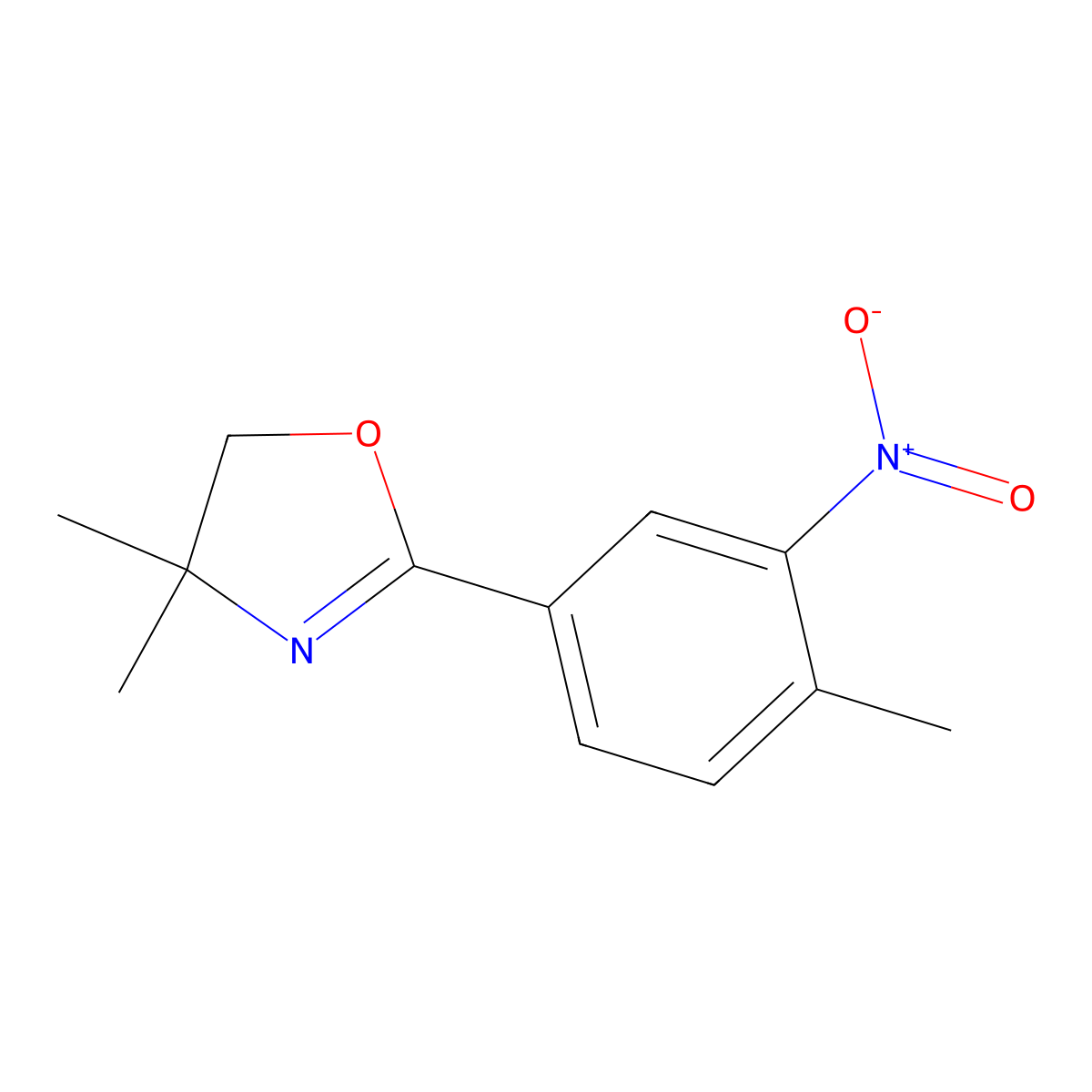 2-{3-Nitro-4-methylphenyl}-4,4-dimethyl-4,5-dihydro-1,3-oxazole molecular structure, CAS 352545-18-7