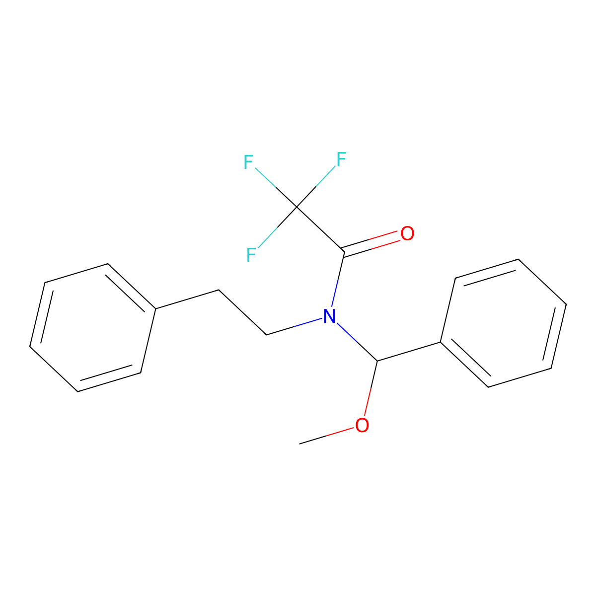 2,2,2-trifluoro-N-[methoxy(phenyl)methyl]-N-(2-phenylethyl)acetamide molecular structure, CAS 352545-34-7
