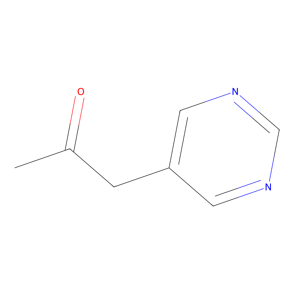 1-(Pyrimidin-5-yl)propan-2-one molecular structure, CAS 352546-48-6