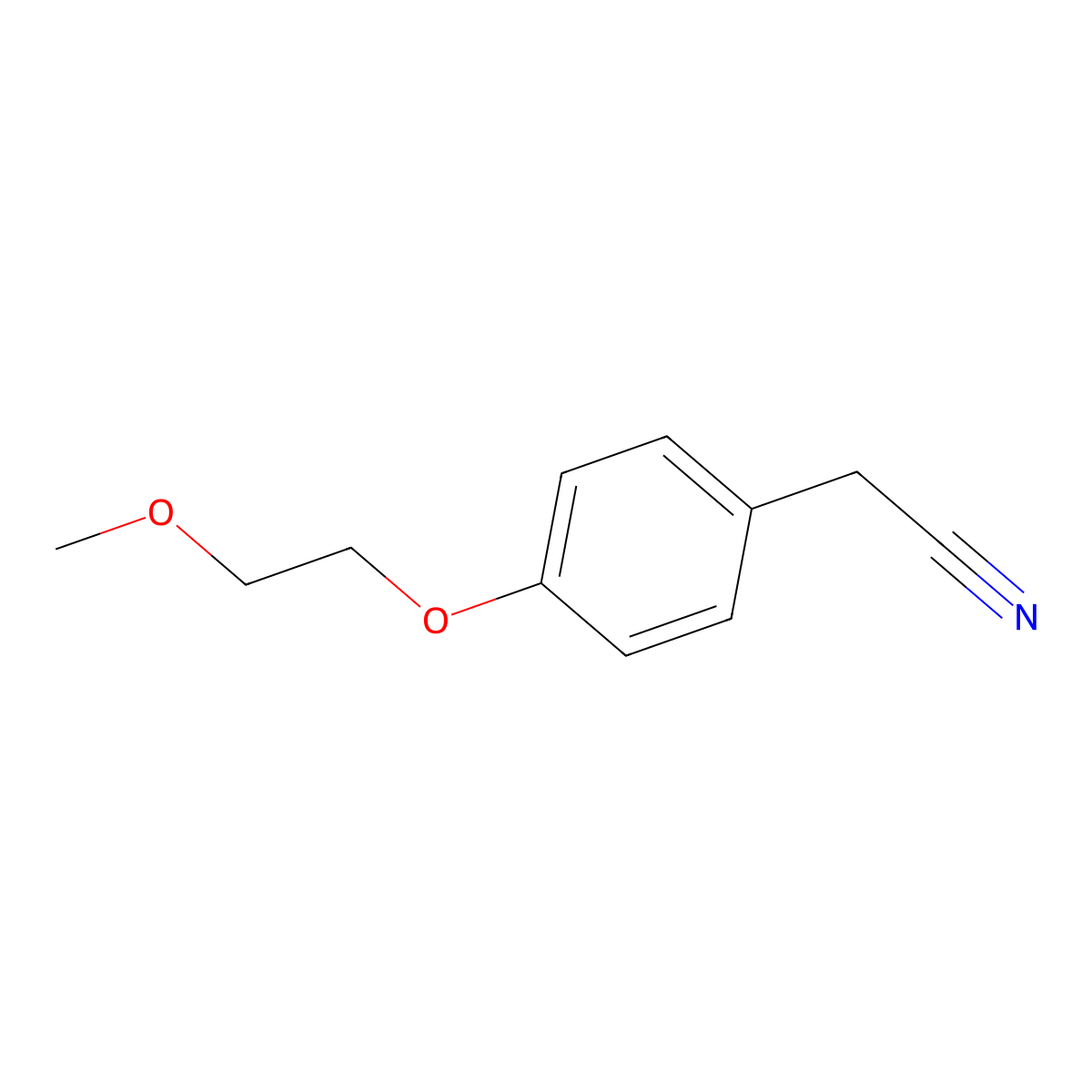 2-(4-(2-Methoxyethoxy)phenyl)acetonitrile molecular structure, CAS 352547-54-7