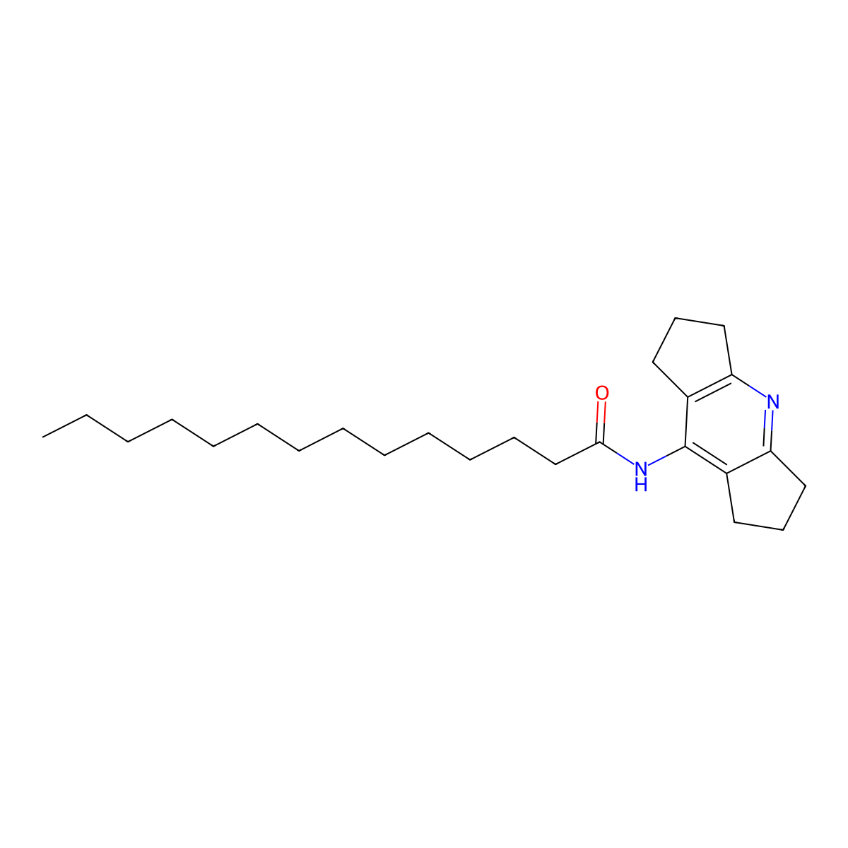 N-(1,2,3,5,6,7-hexahydrodicyclopenta[b,e]pyridin-8-yl)tetradecanamide molecular structure, CAS 352548-41-5