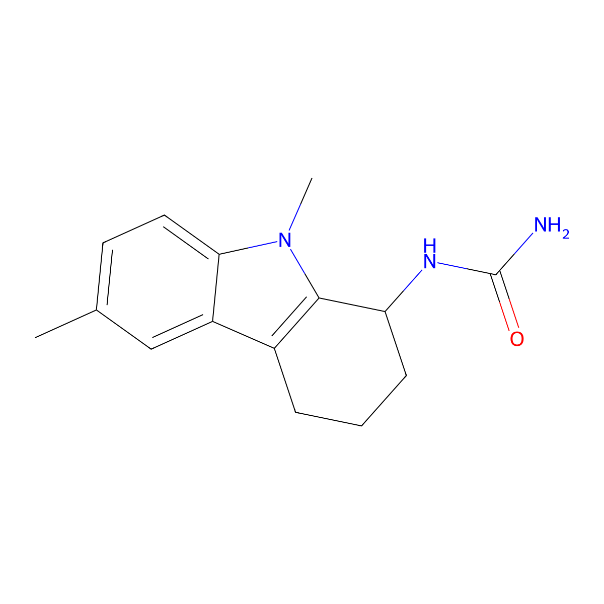 Urea, (2,3,4,9-tetrahydro-6,9-dimethyl-1H-carbazol-1-yl)- molecular structure, CAS 352549-13-4