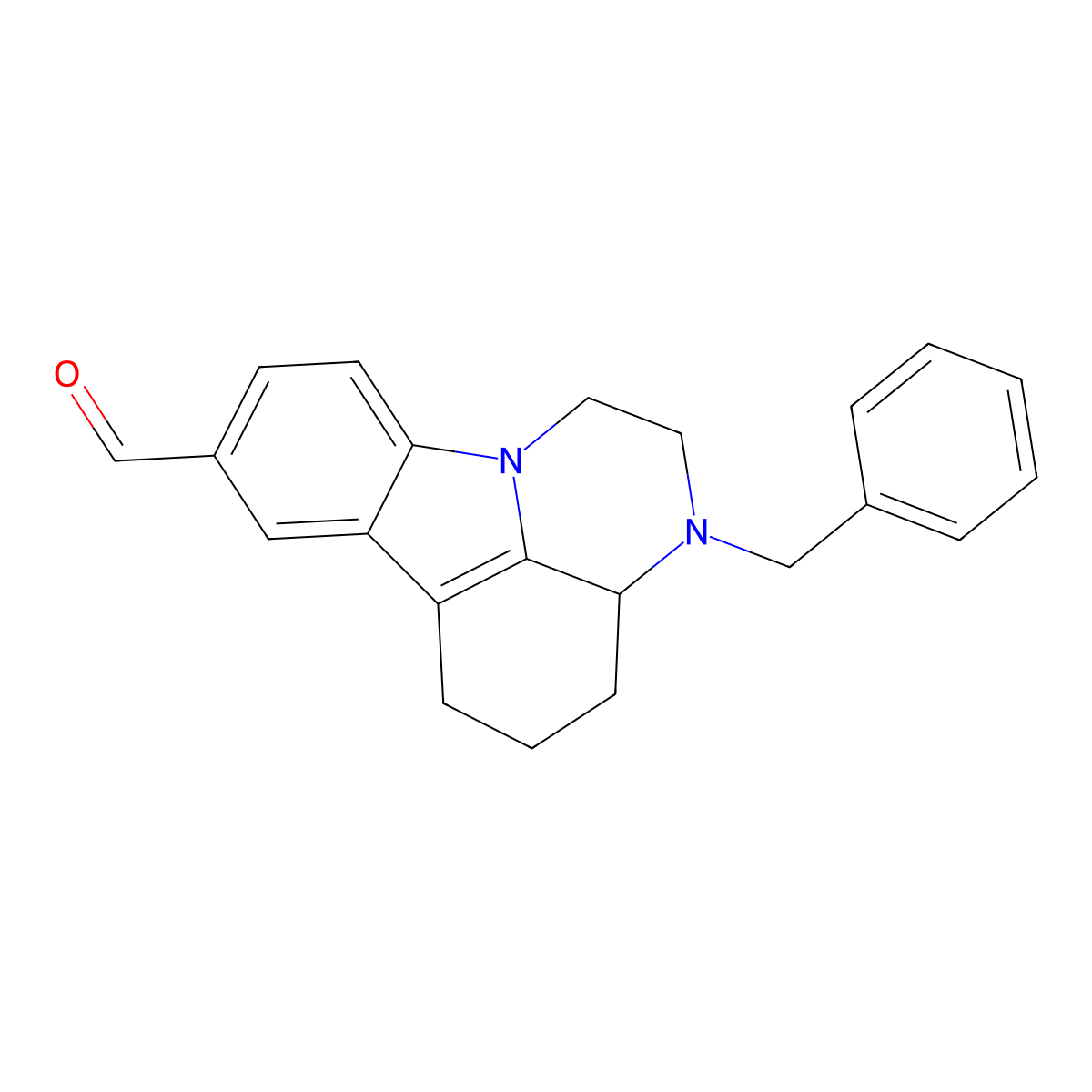 3-benzyl-2,3,3a,4,5,6-hexahydro-1H-pyrazino[3,2,1-jk]carbazole-8-carbaldehyde molecular structure, CAS 352549-31-6