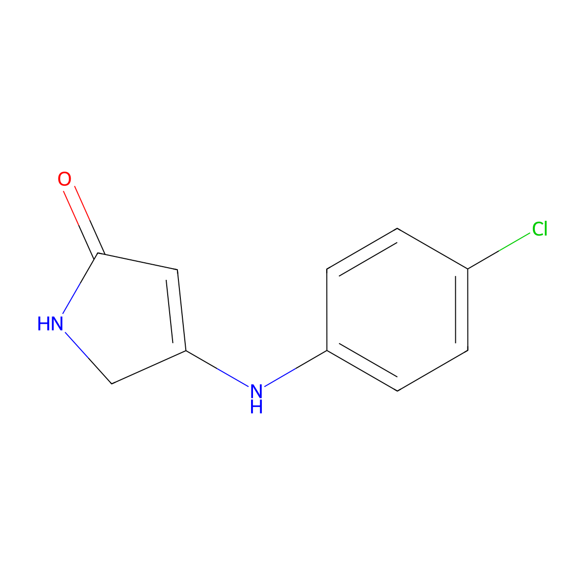 3-(4-Chloroanilino)-1,2-dihydropyrrol-5-one molecular structure, CAS 352549-56-5