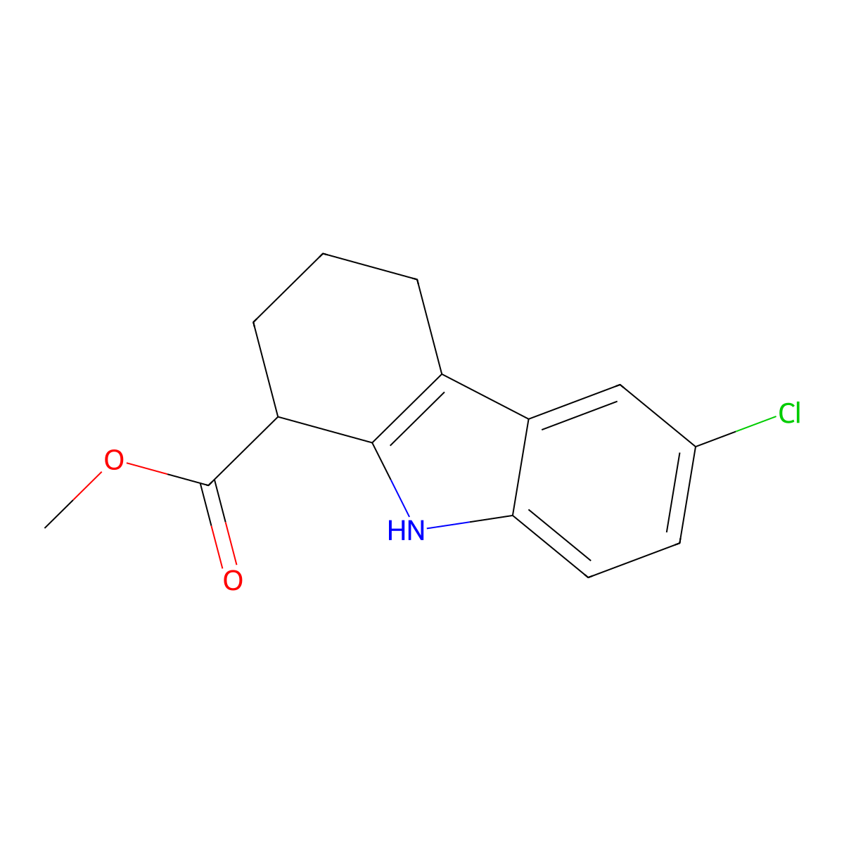 methyl 6-chloro-2,3,4,9-tetrahydro-1H-carbazole-1-carboxylate molecular structure, CAS 352549-62-3