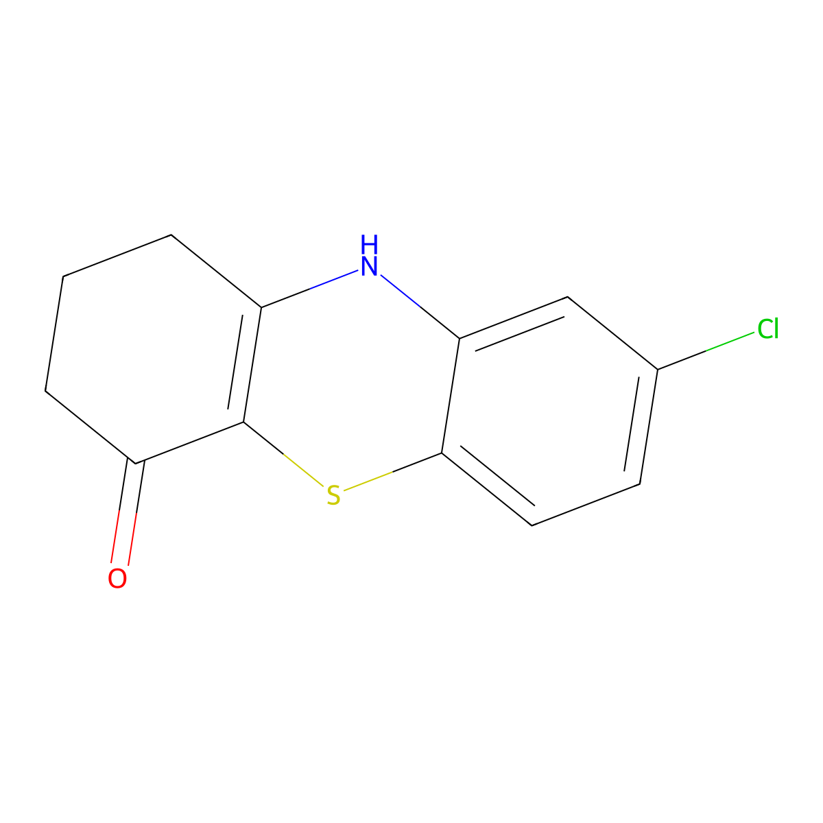 8-chloro-2,3-dihydro-1H-phenothiazin-4(10H)-one molecular structure, CAS 352549-86-1