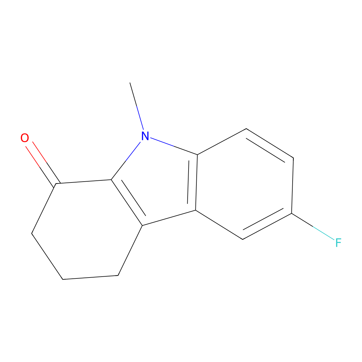6-fluoro-9-methyl-3,4-dihydro-2H-carbazol-1-one molecular structure, CAS 352552-79-5