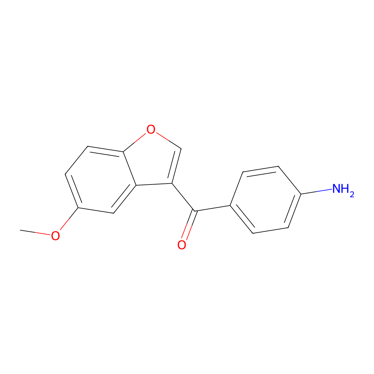 (4-Aminophenyl)-(5-methoxy-1-benzofuran-3-yl)methanone molecular structure, CAS 352553-08-3