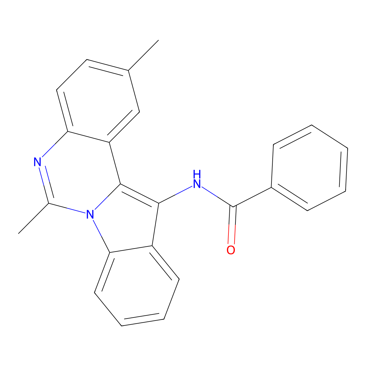 N-(2,6-dimethylindolo[1,2-c]quinazolin-12-yl)benzamide molecular structure, CAS 352553-20-9