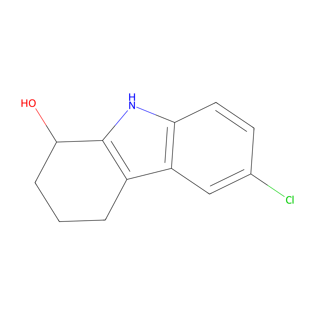 6-chloro-2,3,4,9-tetrahydro-1H-carbazol-1-ol molecular structure, CAS 352553-26-5