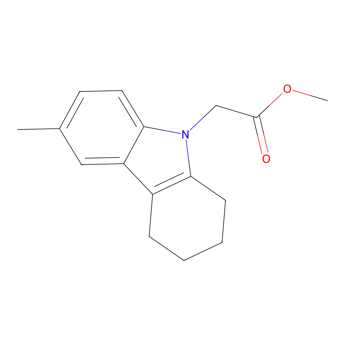 Methyl 1,2,3,4-tetrahydro-6-methyl-9H-carbazole-9-acetate molecular structure, CAS 352553-27-6