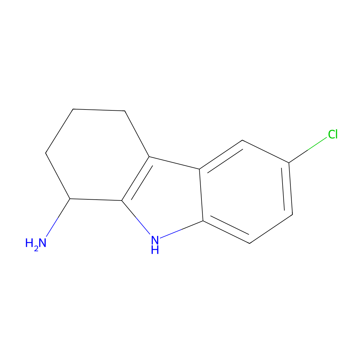 6-Chloro-2,3,4,9-tetrahydro-1H-carbazol-1-amine molecular structure, CAS 352553-60-7