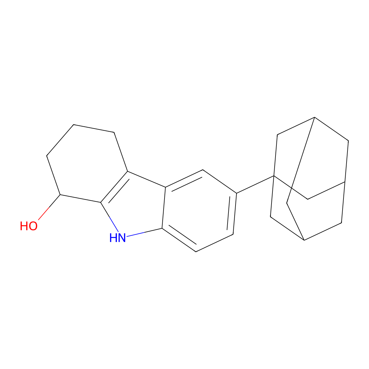 6-(1-Adamantyl)-2,3,4,9-tetrahydro-1H-carbazol-1-ol molecular structure, CAS 352554-33-7