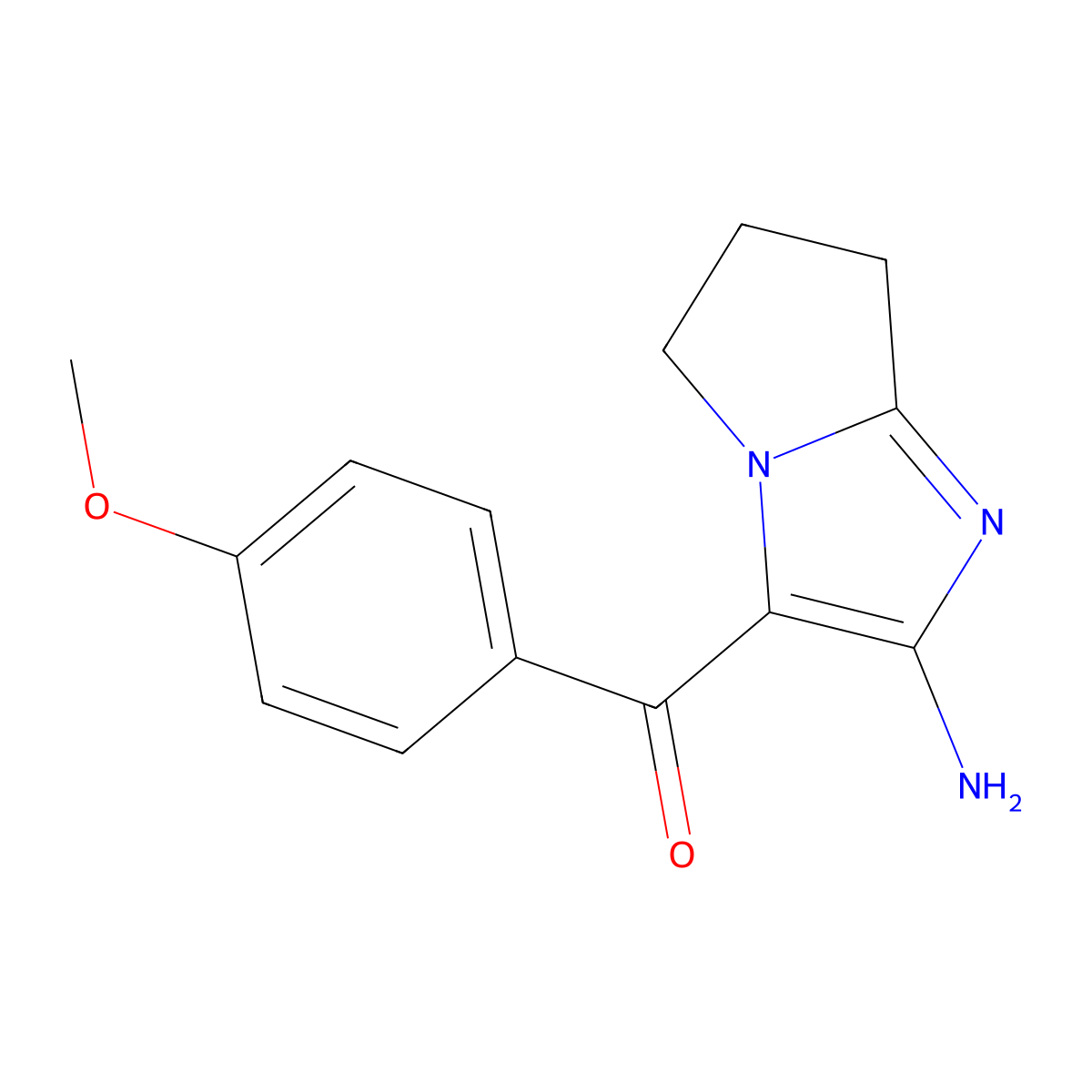 3-(4-methoxybenzoyl)-5H,6H,7H-pyrrolo[1,2-a]imidazol-2-amine molecular structure, CAS 352554-39-3