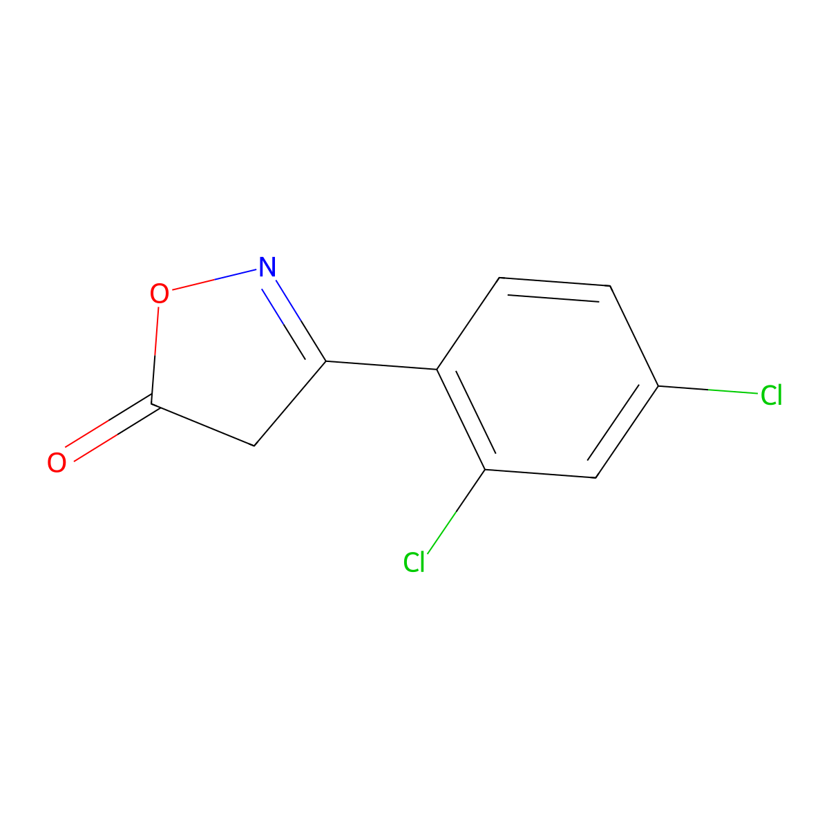 3-(2,4-dichlorophenyl)-4H-1,2-oxazol-5-one molecular structure, CAS 352554-51-9
