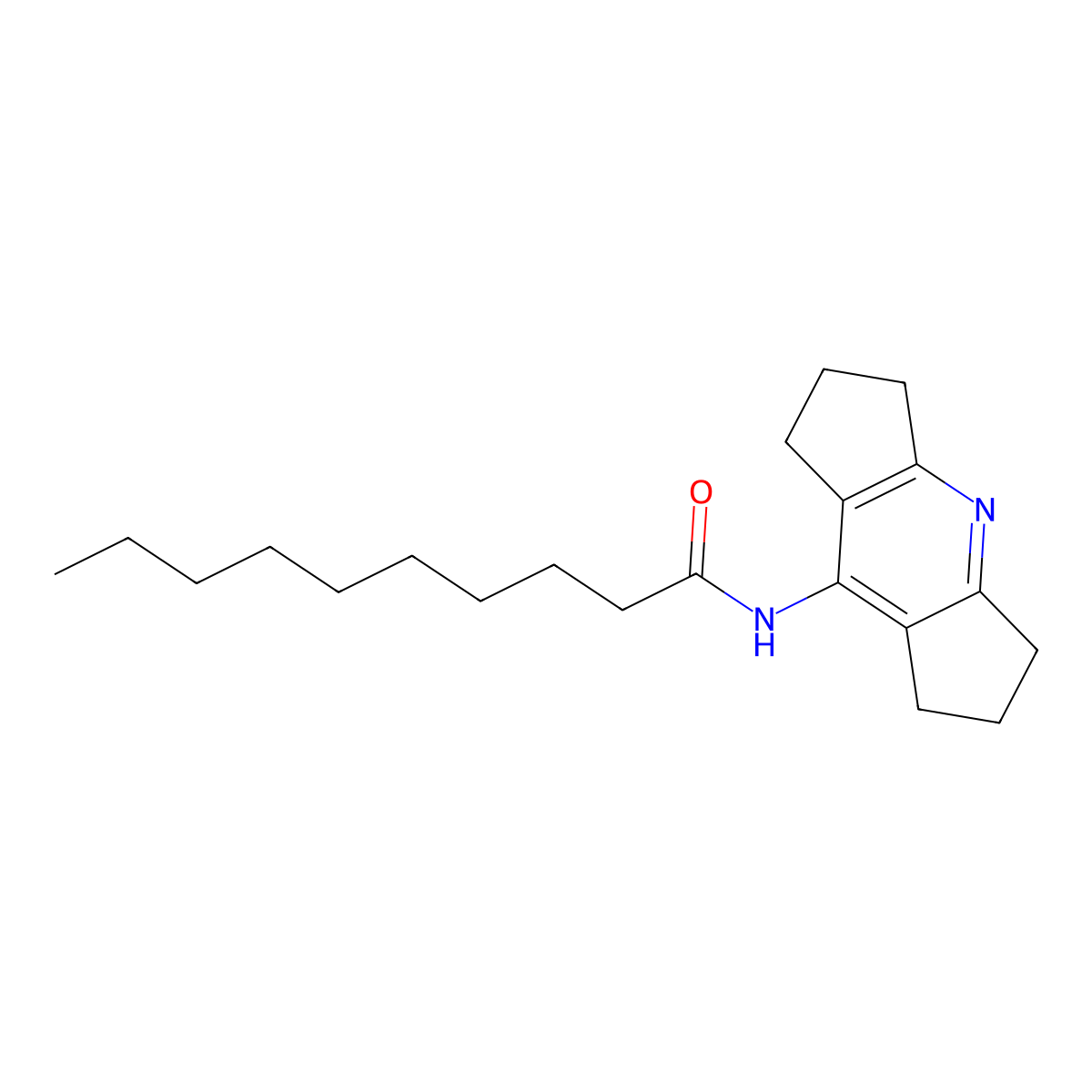 N-(1,2,3,5,6,7-hexahydrodicyclopenta[b,e]pyridin-8-yl)decanamide molecular structure, CAS 352554-57-5