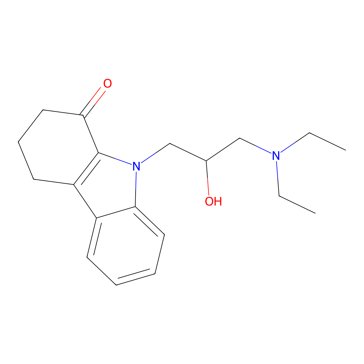 9-[3-(diethylamino)-2-hydroxypropyl]-3,4-dihydro-2H-carbazol-1-one molecular structure, CAS 352554-61-1