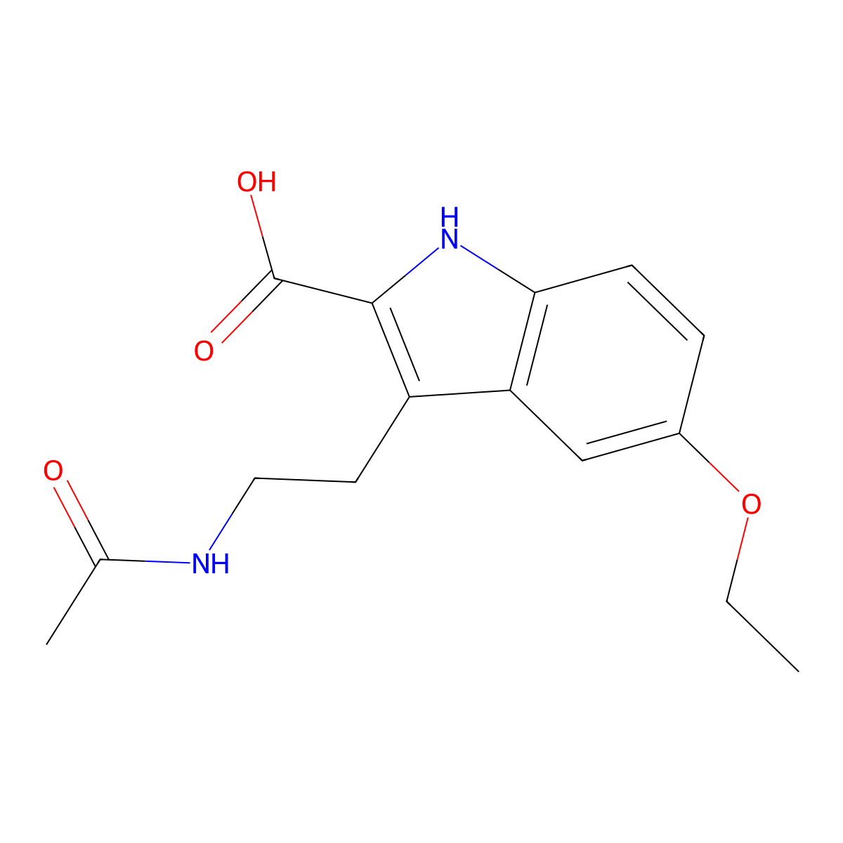 3-[2-(Acetylamino)ethyl]-5-ethoxy-1H-indole-2-carboxylic acid molecular structure, CAS 352554-64-4