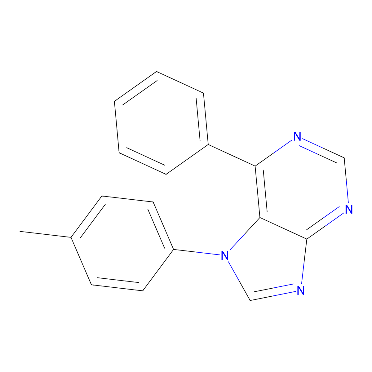 7-(4-Methylphenyl)-6-phenylpurine molecular structure, CAS 352555-00-1