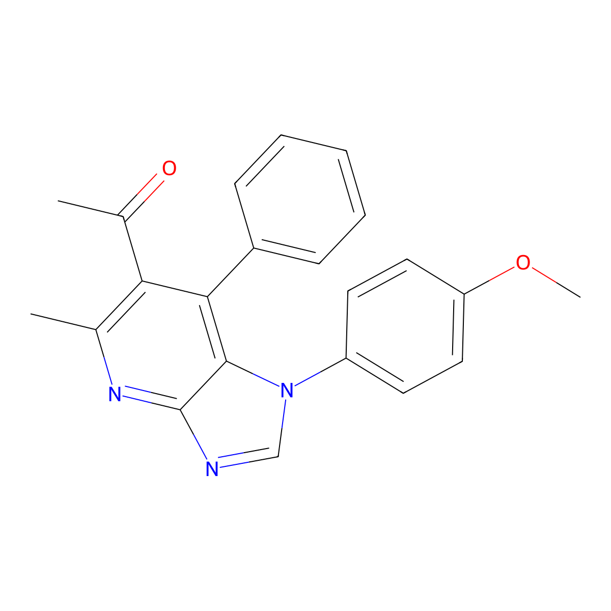 1-[1-(4-Methoxyphenyl)-5-methyl-7-phenylimidazo[4,5-b]pyridin-6-yl]ethanone molecular structure, CAS 352555-26-1