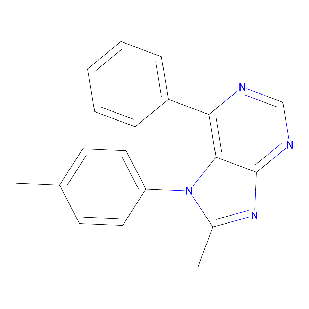 8-Methyl-7-(4-methylphenyl)-6-phenylpurine molecular structure, CAS 352555-64-7