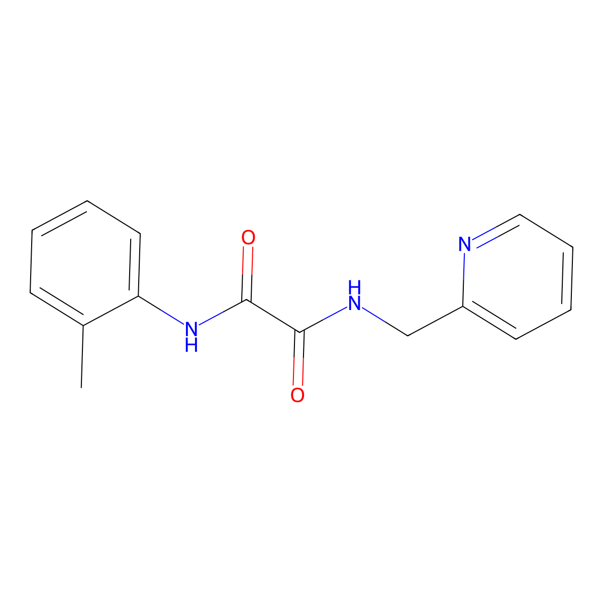 N-Pyridin-2-ylmethyl-N'-o-tolyl-oxalamide molecular structure, CAS 352559-76-3