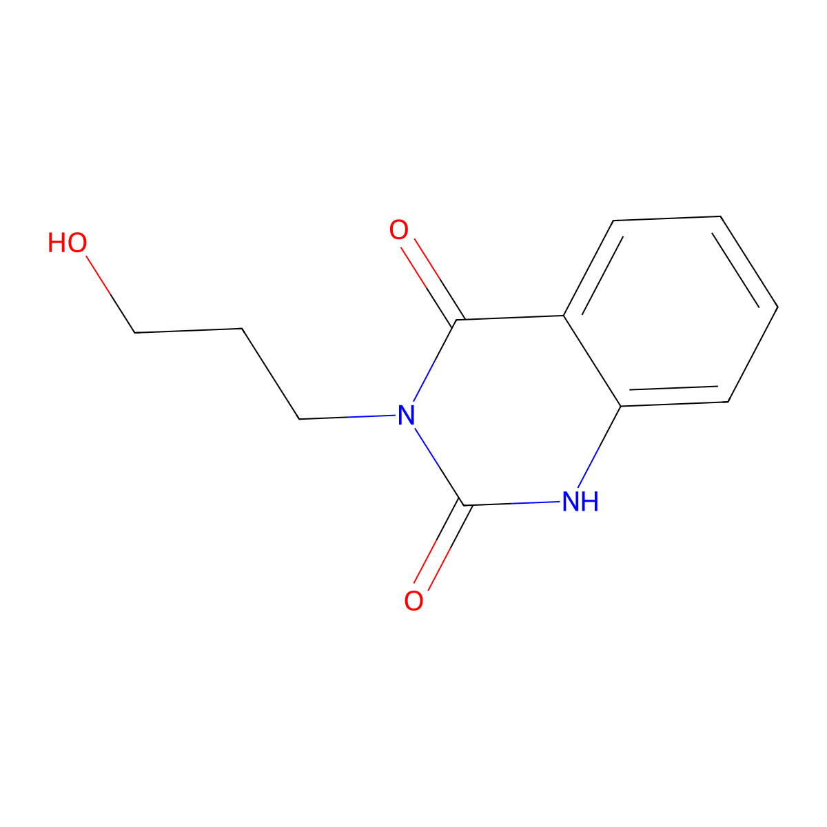 3-(3-Hydroxypropyl)-1,2,3,4-tetrahydroquinazoline-2,4-dione molecular structure, CAS 35256-70-3
