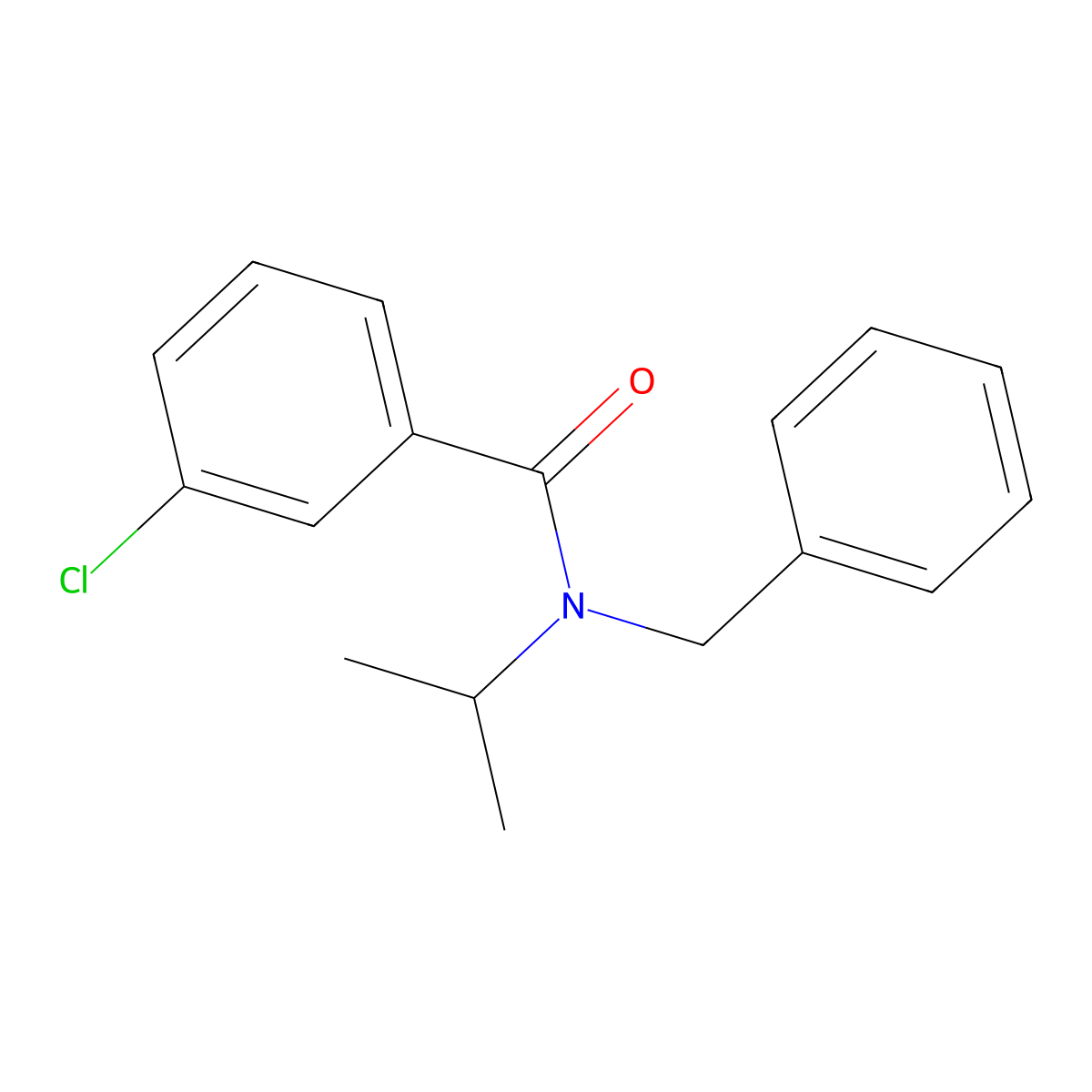 N-benzyl-3-chloro-N-propan-2-ylbenzamide molecular structure, CAS 35256-87-2