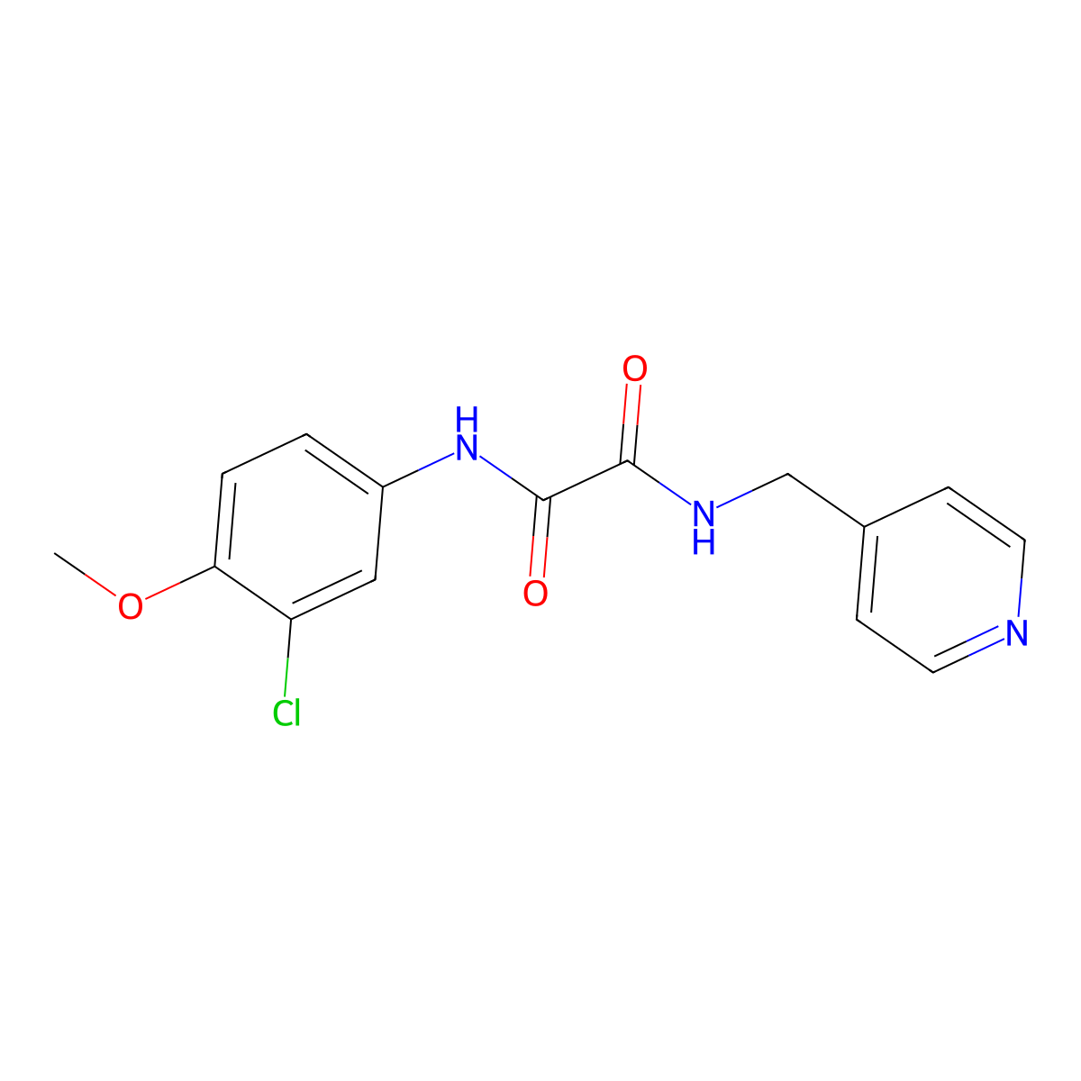 N~1~-(3-chloro-4-methoxyphenyl)-N~2~-(4-pyridinylmethyl)ethanediamide molecular structure, CAS 352560-22-6