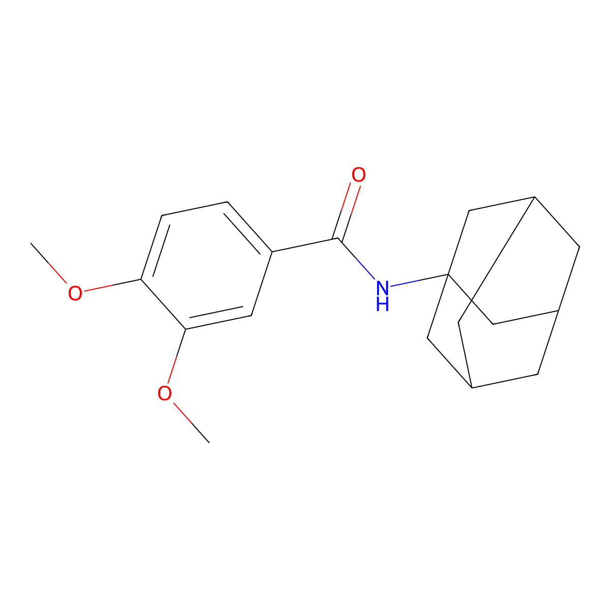 N-(1-adamantyl)-3,4-dimethoxybenzamide molecular structure, CAS 352561-13-8