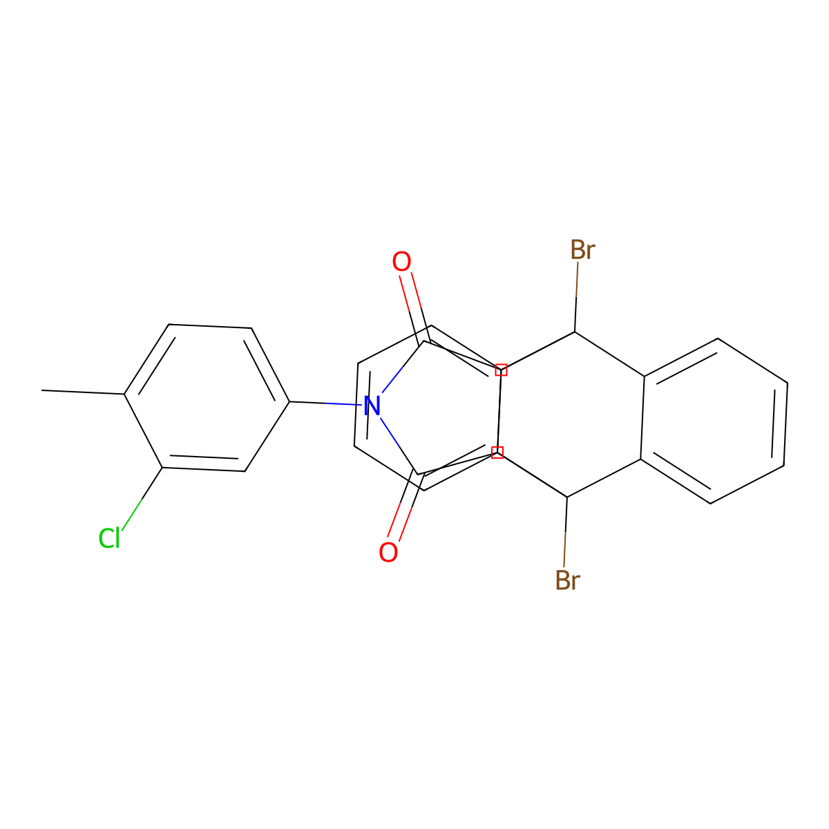 1,8-Dibromo-17-(3-chloro-4-methylphenyl)-17-azapentacyclo[6.6.5.0~2,7~.0~9,14~.0~15,19~]nonadeca-2,4,6,9,11,13-hexaene-16,18-dione molecular structure, CAS 352562-32-4