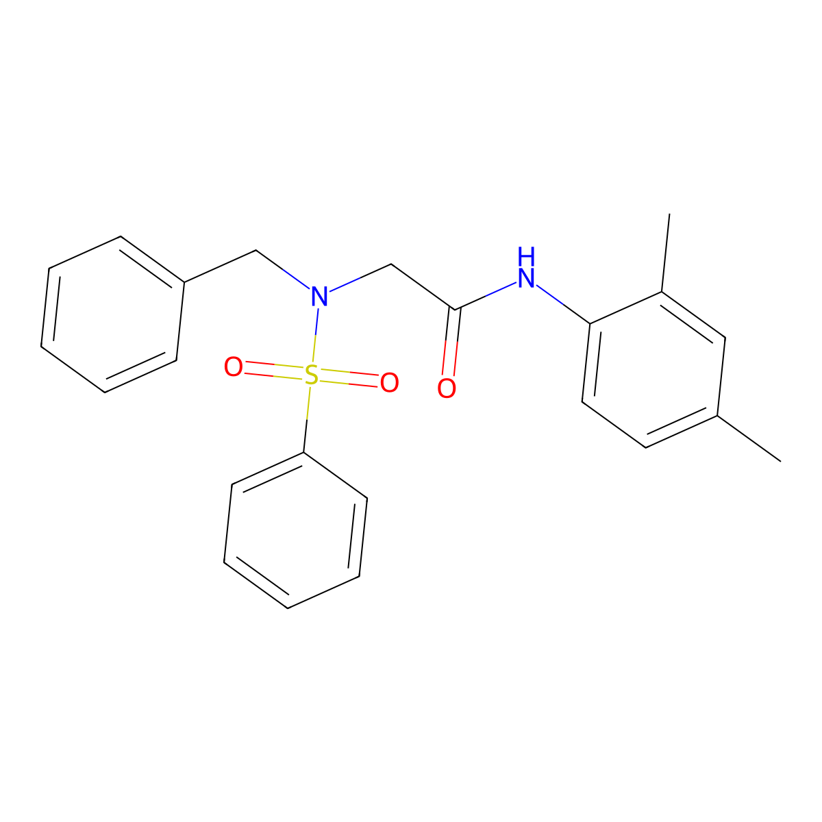 2-[benzenesulfonyl(benzyl)amino]-N-(2,4-dimethylphenyl)acetamide molecular structure, CAS 352562-63-1