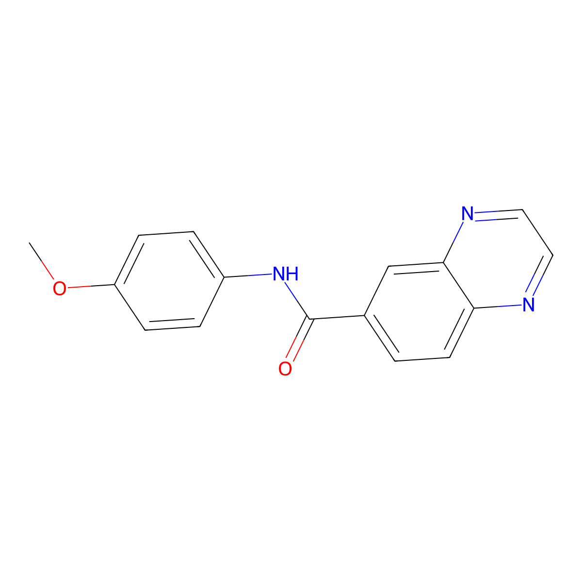 N-(4-methoxyphenyl)quinoxaline-6-carboxamide molecular structure, CAS 352563-02-1