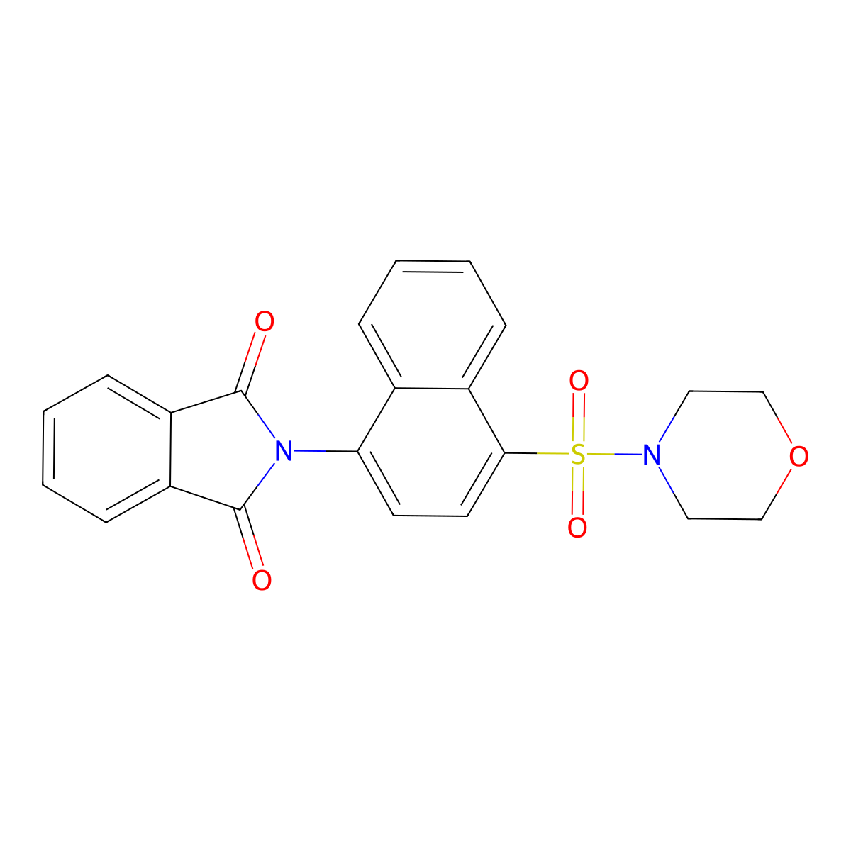 2-(4-Morpholin-4-ylsulfonylnaphthalen-1-yl)isoindole-1,3-dione molecular structure, CAS 352563-08-7
