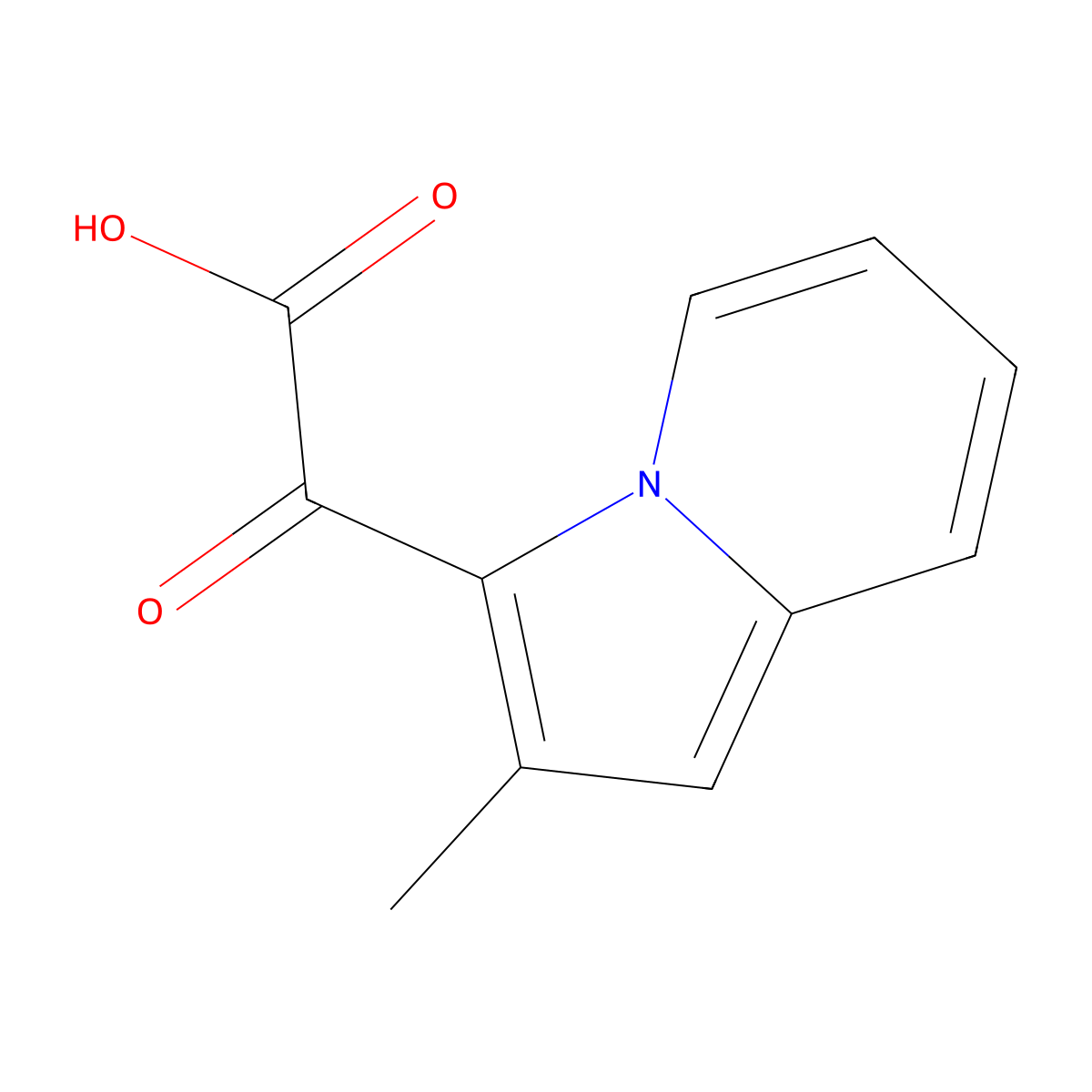 (2-Methyl-3-indolizinyl)(oxo)acetic acid molecular structure, CAS 352563-30-5