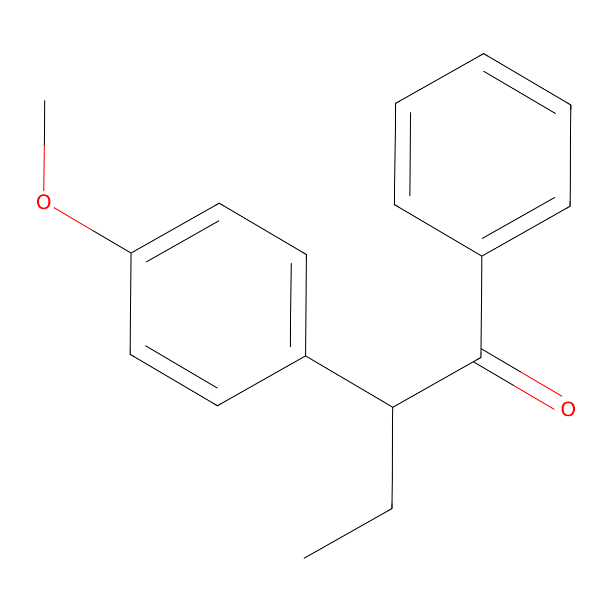 2-(4-Methoxyphenyl)-1-phenylbutan-1-one molecular structure, CAS 35258-39-0