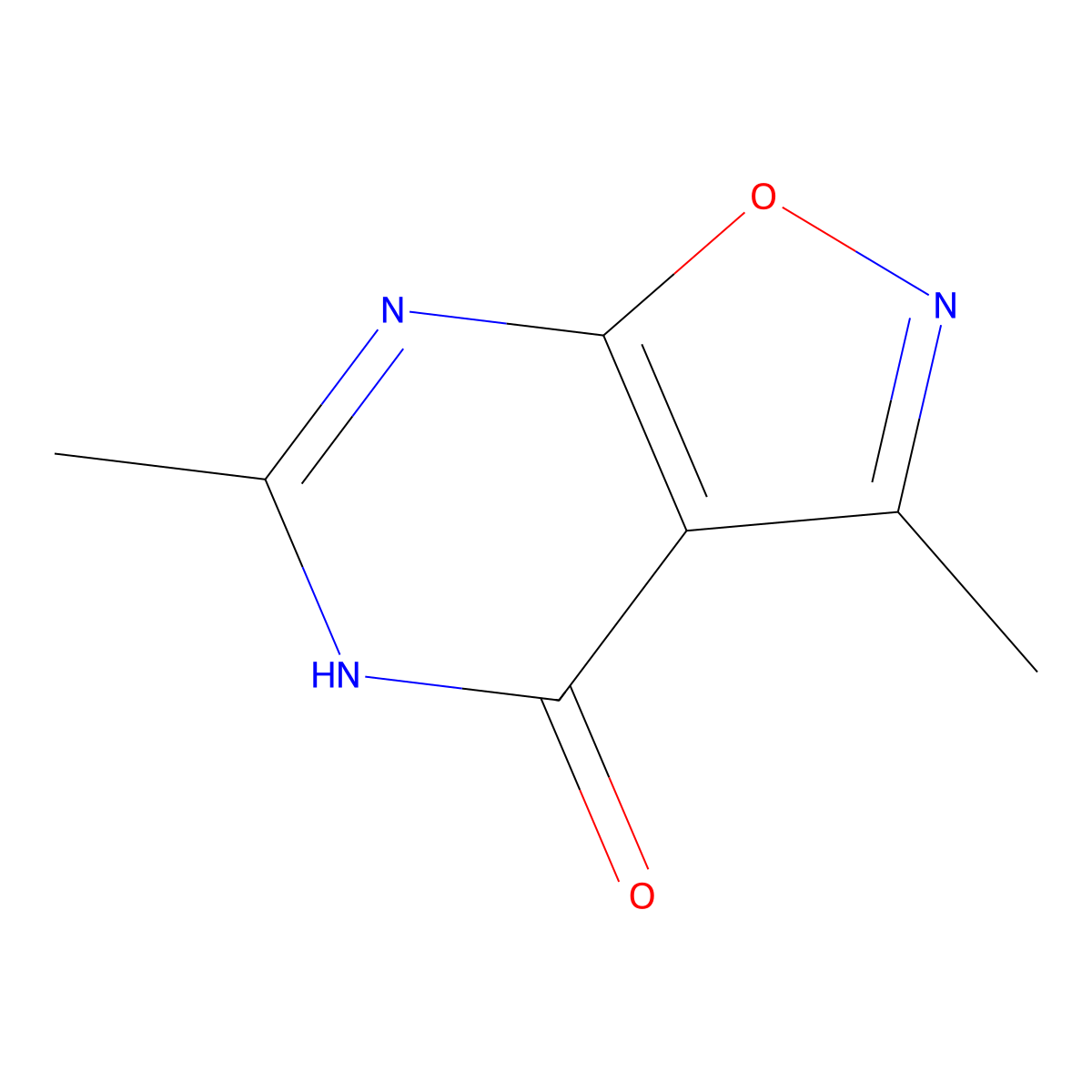 3,6-Dimethylisoxazolo[5,4-d]pyrimidin-4(5H)-one molecular structure, CAS 35258-88-9