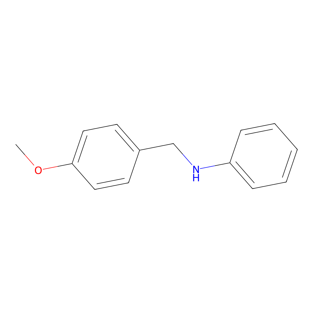 N-(4-Methoxybenzyl)aniline molecular structure, CAS 3526-43-0