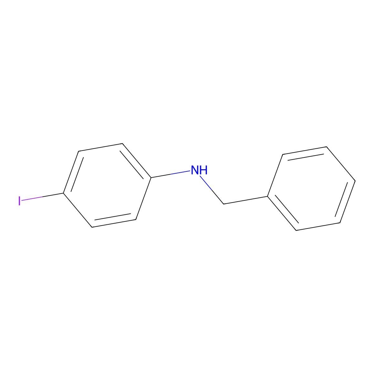 N-Benzyl-4-iodoaniline molecular structure, CAS 3526-49-6