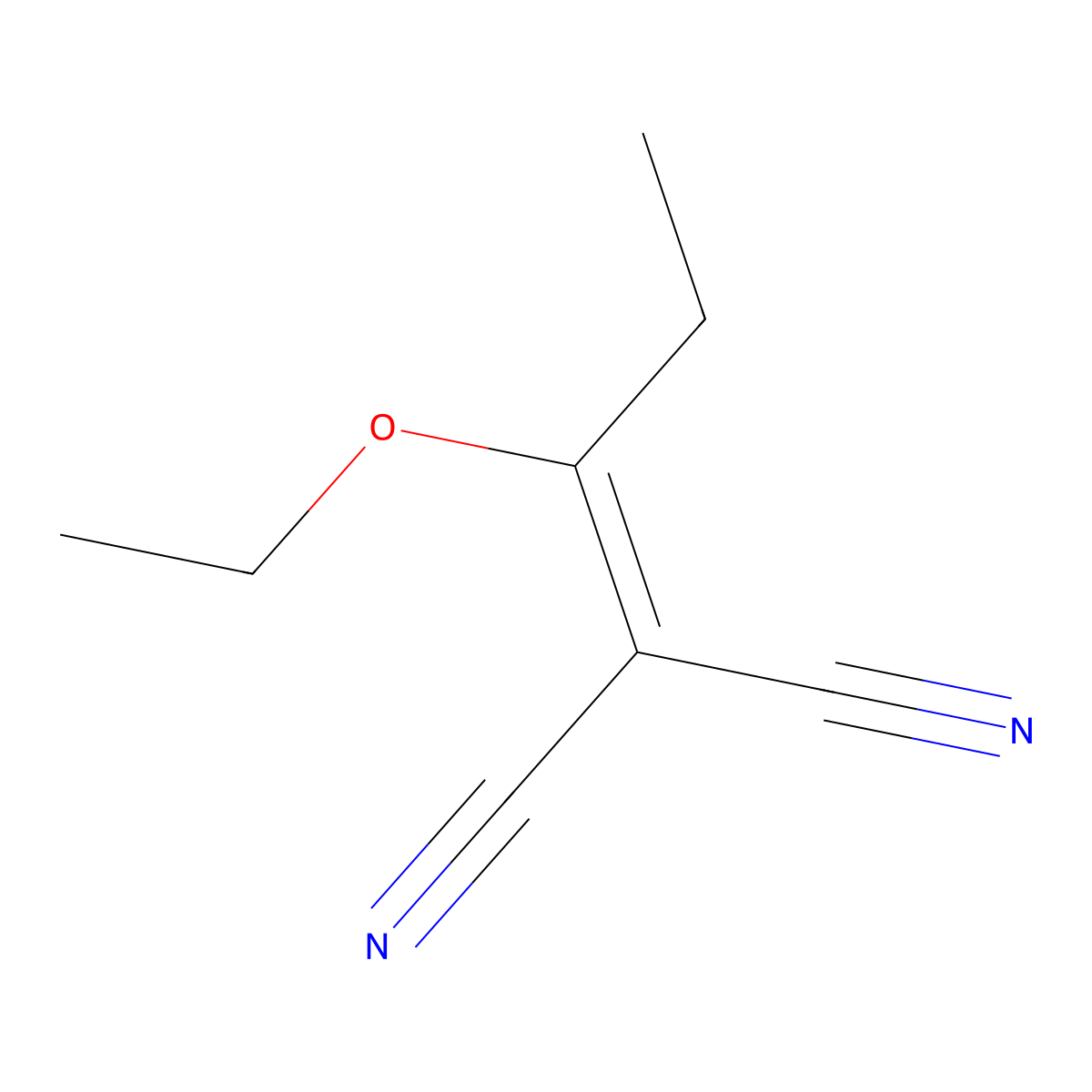 2-(1-Ethoxypropylidene)malononitrile molecular structure, CAS 35260-96-9